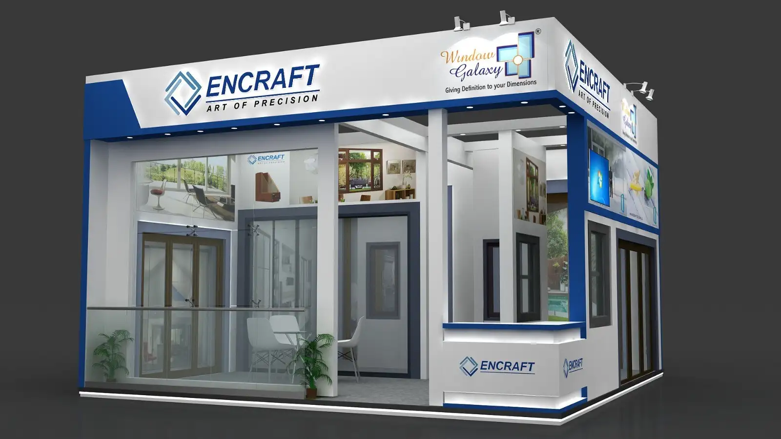 Encraft exhibition stand interior 3D render